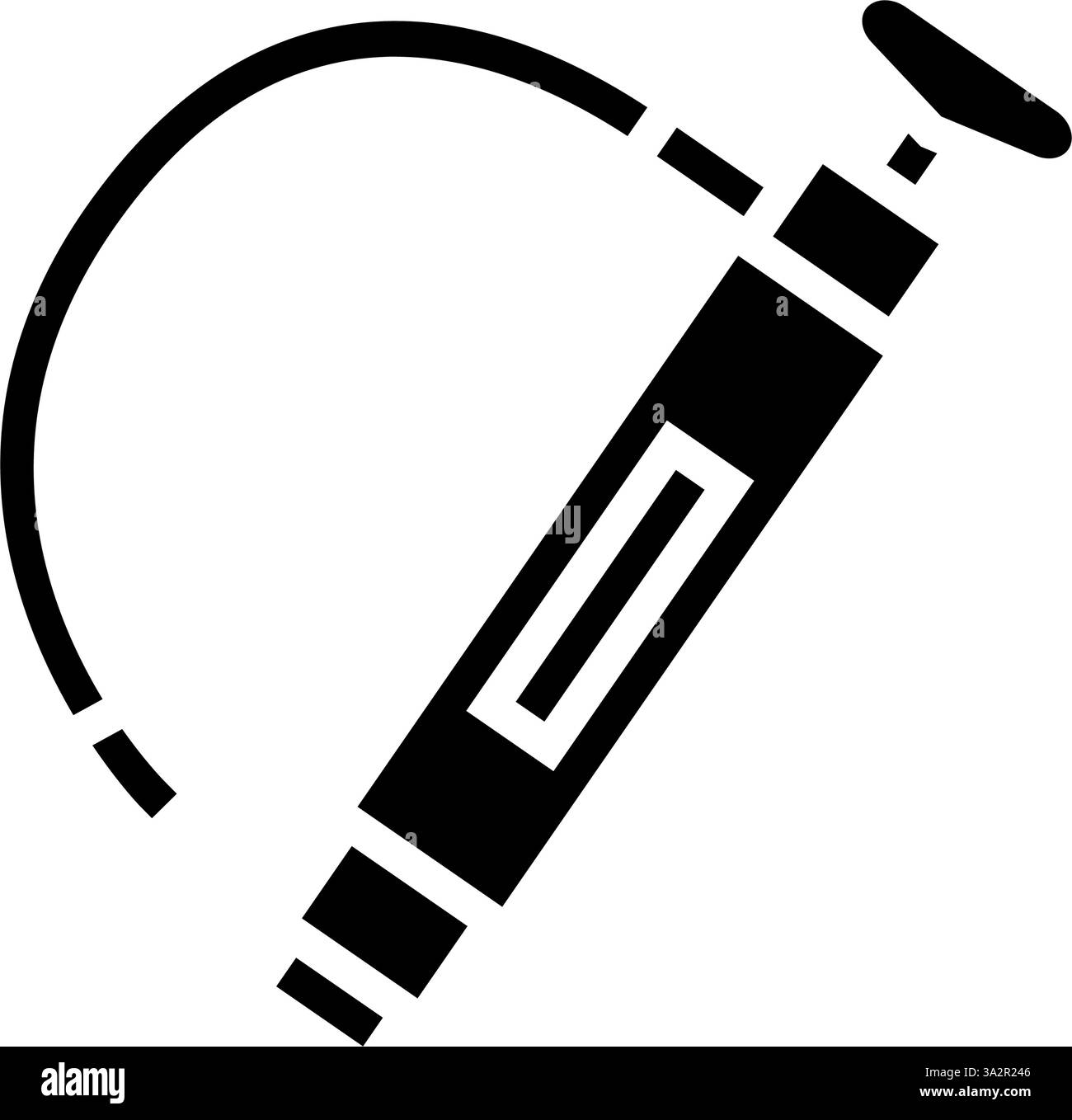 illustrazione vettoriale dell'icona del glifo turistico del viaggio dell'acqua della pompa di sentina Illustrazione Vettoriale