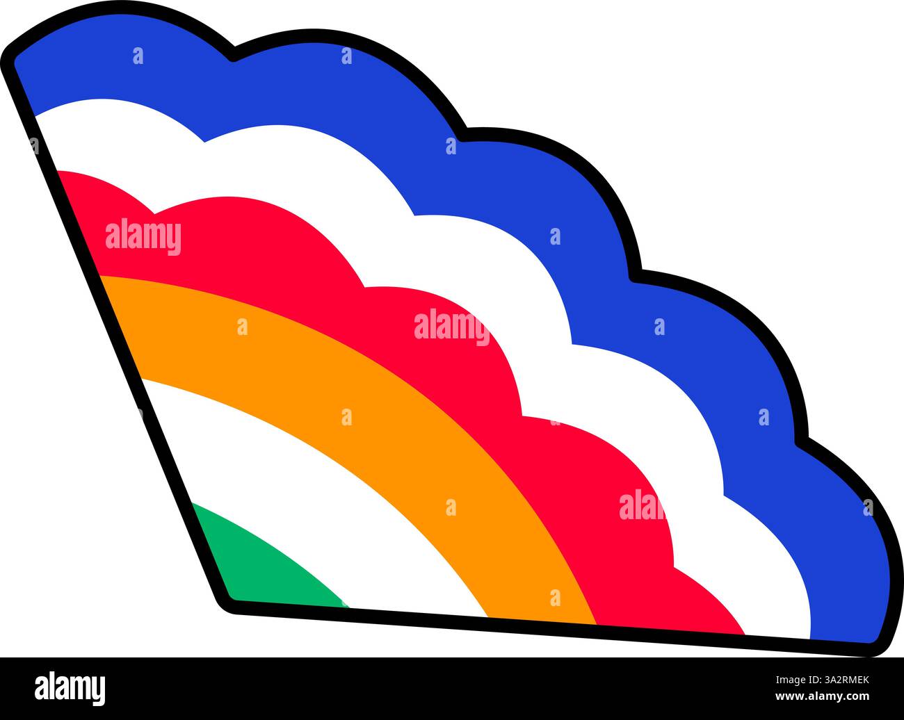 Ventilatore a mano messicano Vector Cartoon Colored Clipart Illustrazione Vettoriale
