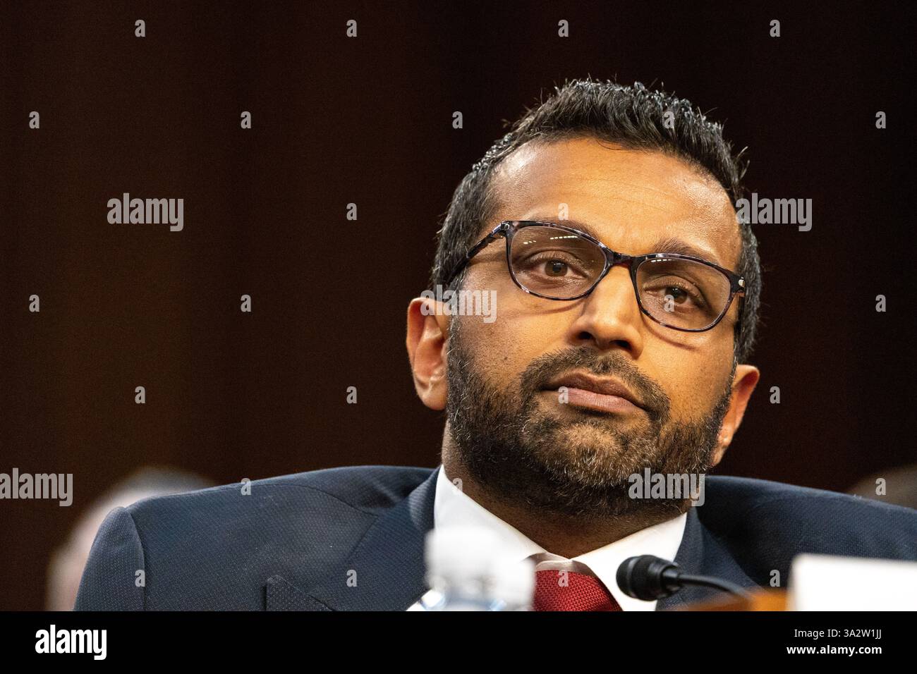 30 gennaio 2025 - Washington DC: Il Comitato di intelligence del Senato esamina la nomina di Kashyap Patel a direttore del Federal Bureau of Inv Foto Stock