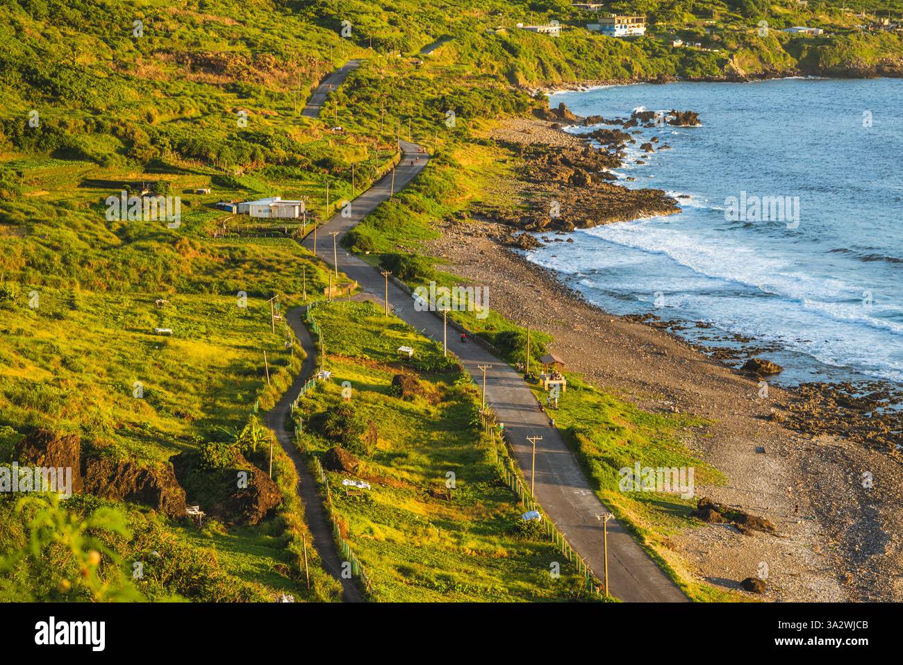 Scenario di Lanyu, alias Orchid Island, nella contea di Taitung, Taiwan Foto Stock