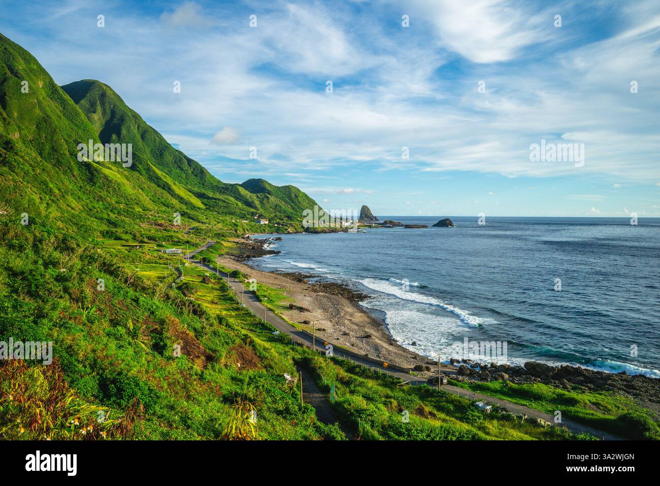 Scenario di Lanyu, alias Orchid Island, nella contea di Taitung, Taiwan Foto Stock