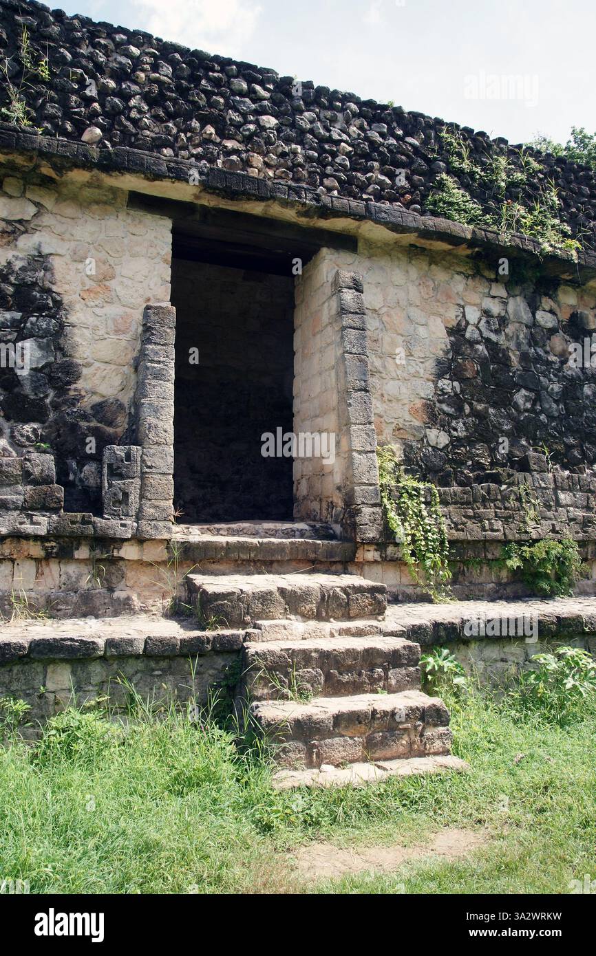 Messico. Yucatan. EK Balam. Vista delle rovine. Foto Stock