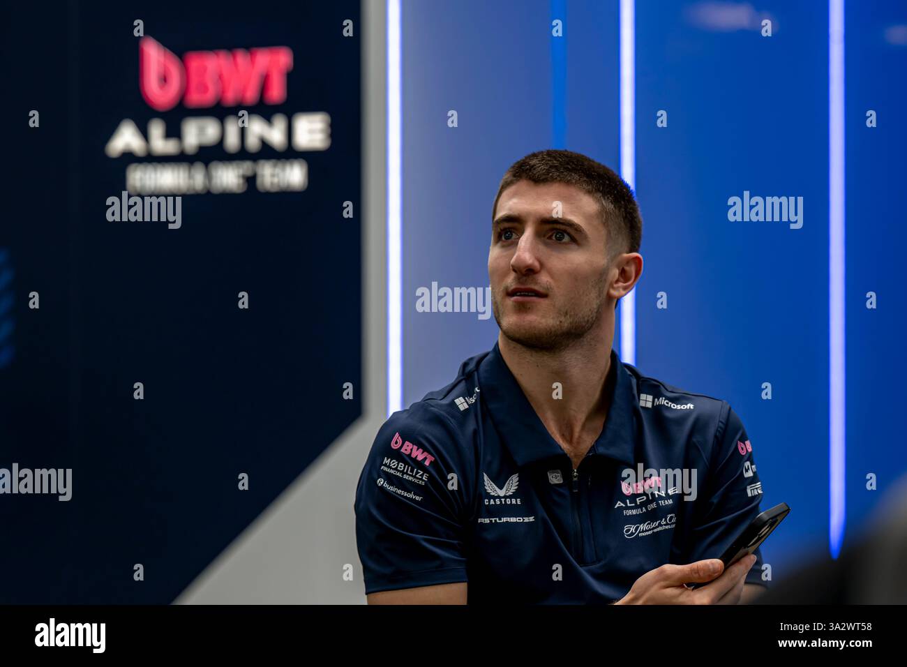 Melbourne, Australia, 13 marzo 2025, Jack Doohan, dall'Australia gareggia per Alpine. Il Gran Premio d'Australia 2025 The Build Up, che si svolge a Melbourne, in Australia. Crediti: Michael Potts/Alamy Live News Foto Stock