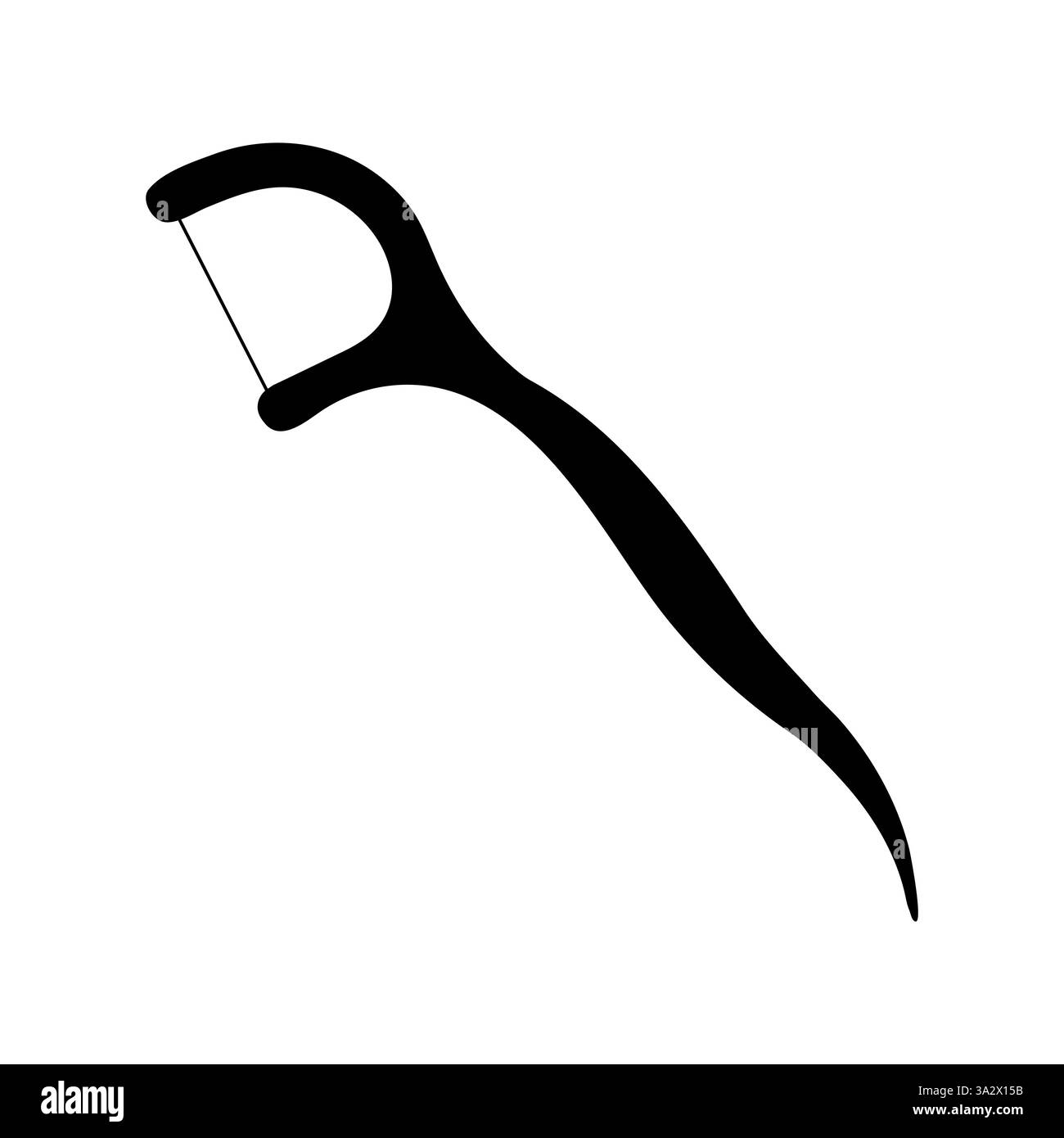 Strumento di lucidatura dentale per sani sorrisi filo interdentale igiene orale Illustrazione Vettoriale