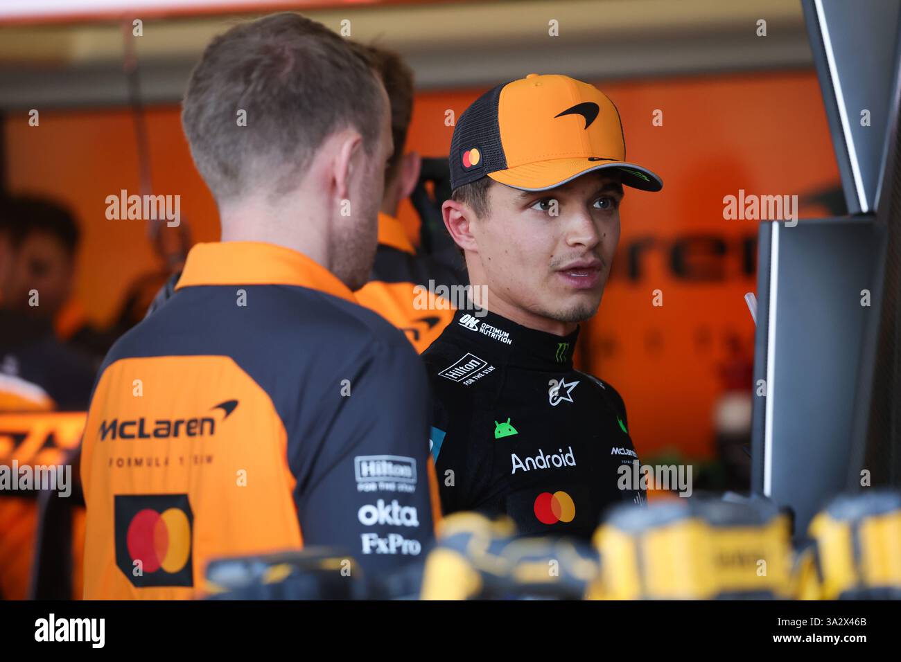 NORRIS Lando (gbr), McLaren F1 Team MCL39, ritratto durante il Gran Premio d'Australia di Formula 1 Louis Vuitton 2025, 1° round del Campionato del mondo di Formula 1 FIA 2025 dal 14 al 16 marzo 2025 sull'Albert Park Grand Prix Circuit, a Melbourne, Australia Foto Stock
