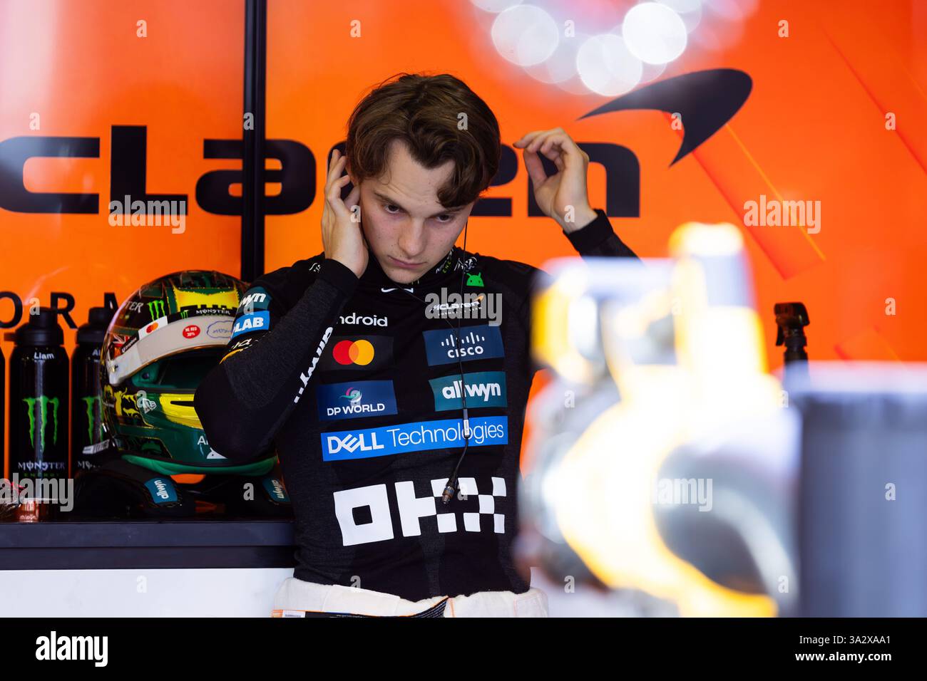 PIASTRI Oscar (aus), McLaren F1 Team MCL39, ritratto durante il Gran Premio d'Australia di Formula 1 Louis Vuitton 2025, 1° round del Campionato del mondo di Formula 1 FIA 2025 dal 14 al 16 marzo 2025 sull'Albert Park Grand Prix Circuit, a Melbourne, Australia Foto Stock