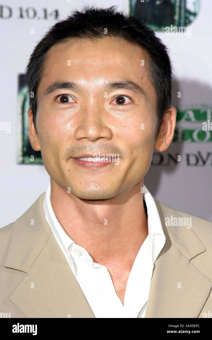 8 OTTOBRE 2003 - WEST HOLLYWOOD, CA, USA - COLLIN CHOU -..THE MATRIX RELOADED - DVD LAUNCH PARTY -. RISTORANTE MORTON'S -. WEST HOLLYWOOD, CALIFORNIA -.10/08/2003 -. NINA PROMMER/ 2003.K33360NP(immagine di credito: © Globe Photos/ZUMAPRESS.com) Foto Stock