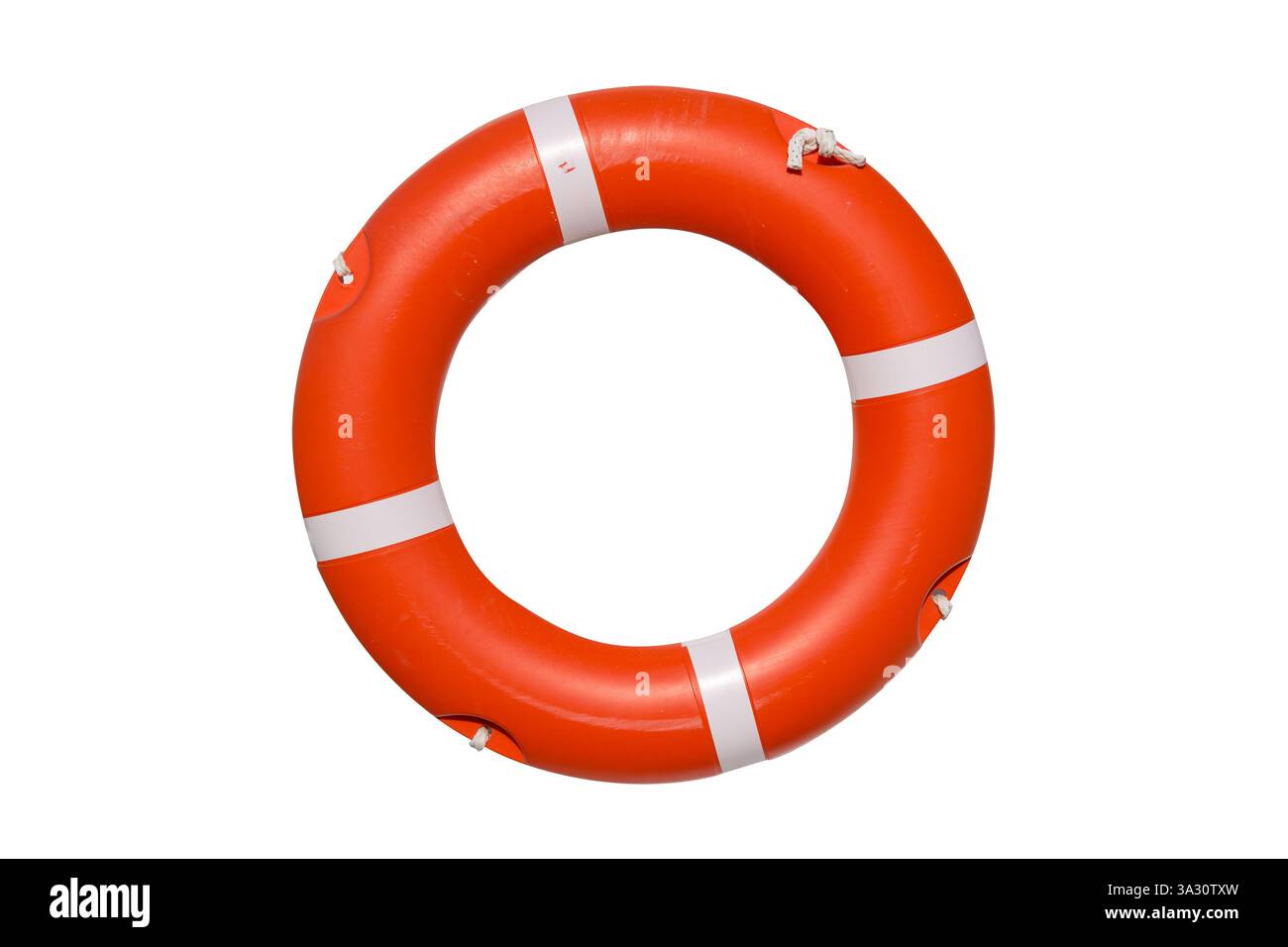 Foto reale di una cintura di sicurezza isolata su sfondo bianco, ritaglio png Foto Stock