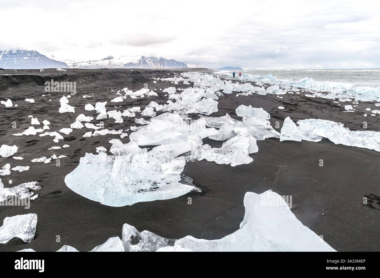 Spiaggia di diamante, Islanda Foto Stock