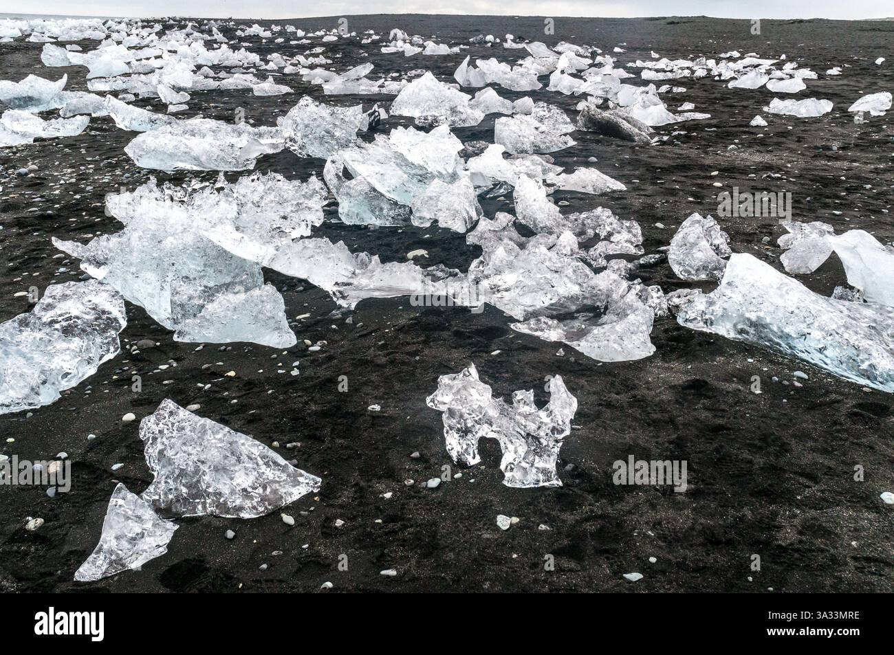 Spiaggia di diamante, Islanda Foto Stock
