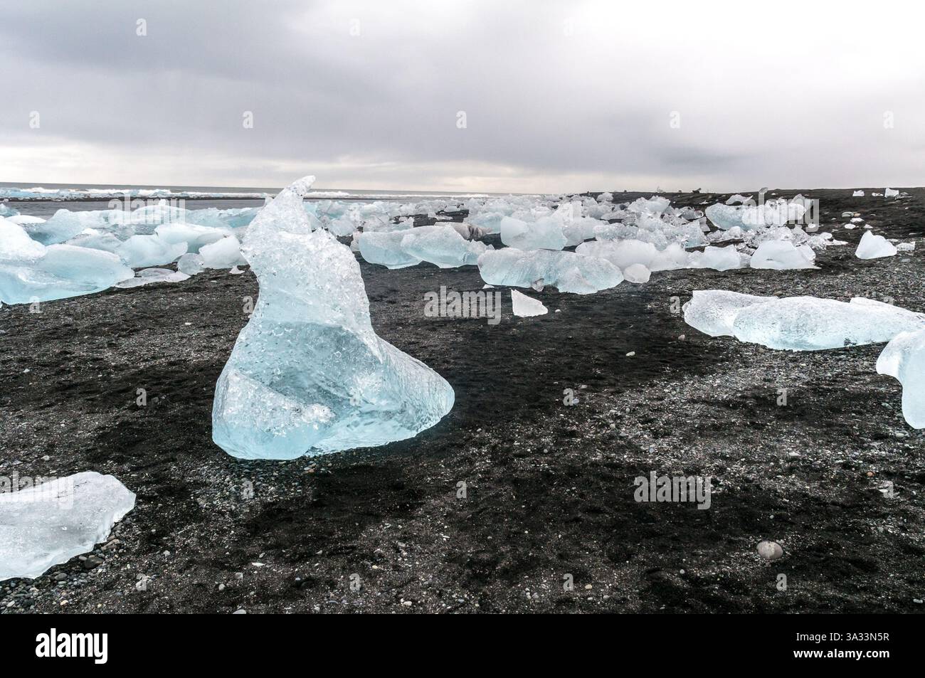 Spiaggia di diamante, Islanda Foto Stock