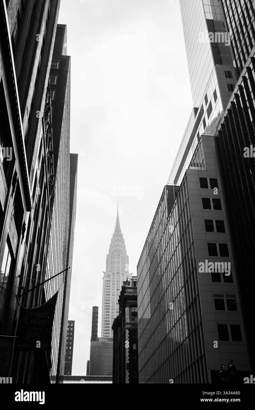 Vista sull'Empire State Building Foto Stock
