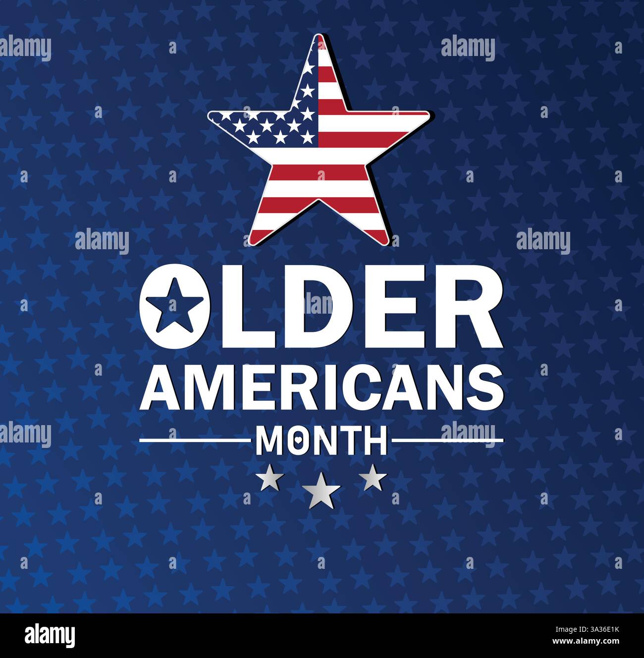 Older Americans Month – onorare anziani, invecchiamento e contributi a maggio. Illustrazione vettoriale Illustrazione Vettoriale