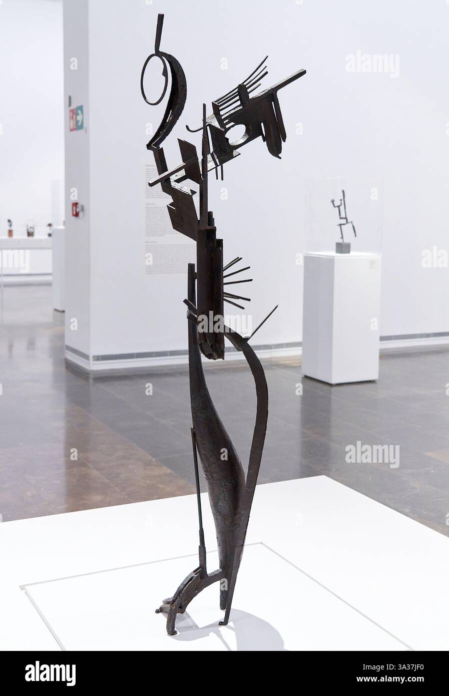 Donna con specchio, 1936-1937, ferro battuto saldato, Julio González Pellicer (1876-1942), IVAM, Centre Julio González, Valencia, Comunidad Valenciana, Spagna. Foto Stock