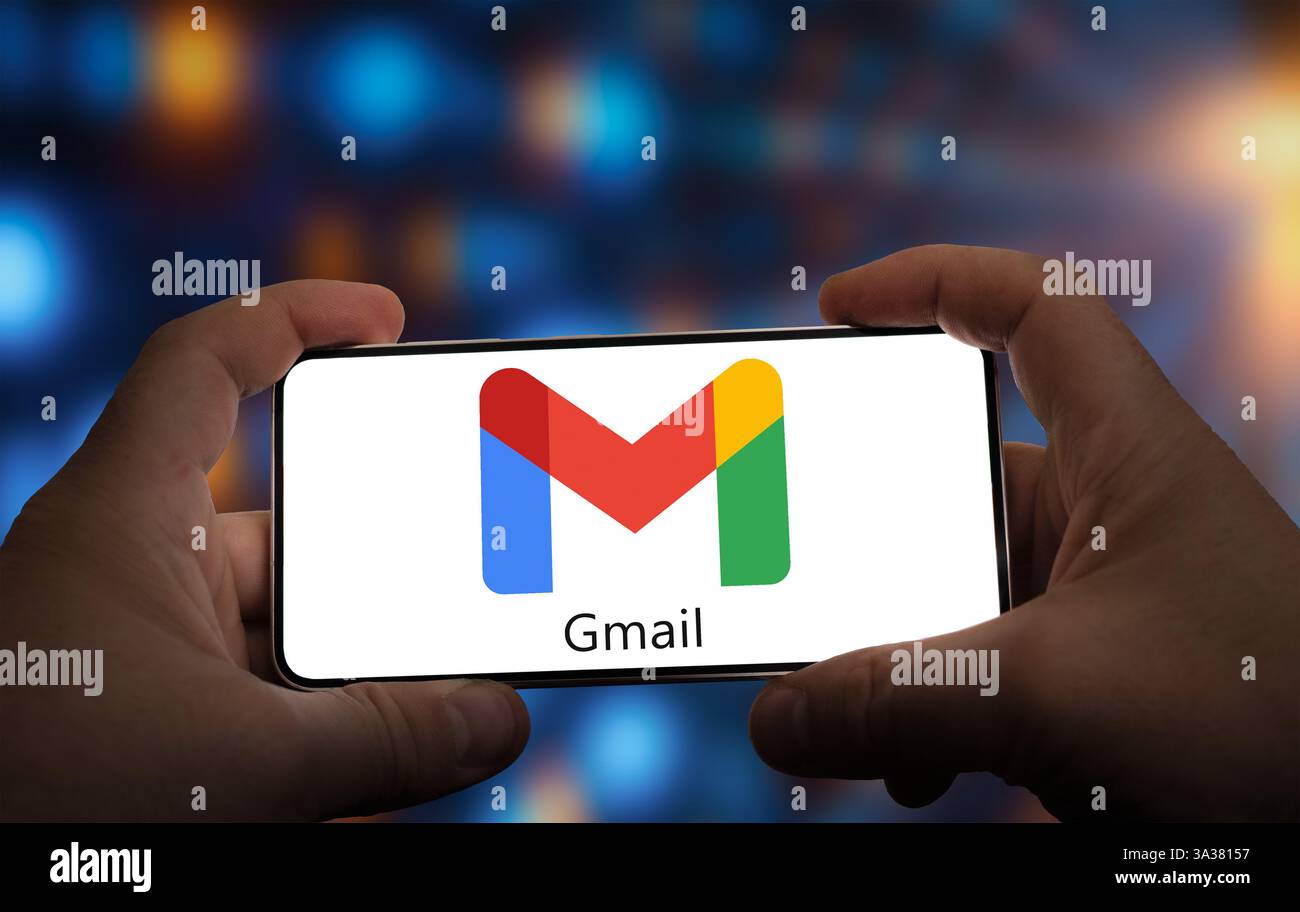 Applicazione Google Gmail Foto Stock