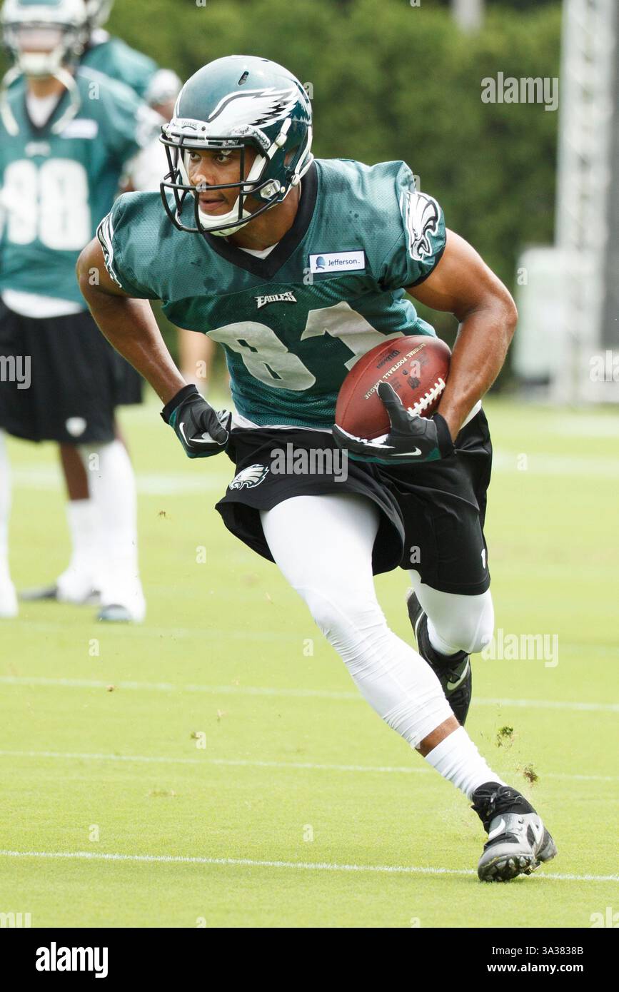 26 luglio 2014: Il wide receiver dei Philadelphia Eagles Jordan Matthews (81) in azione durante il Philadelphia Eagles Training Camp al NovaCare Complex di Philadelphia, Pennsylvania. (Immagine di credito: © Chris Szagola/Cal Sport Media/ZUMAPRESS.com) Foto Stock