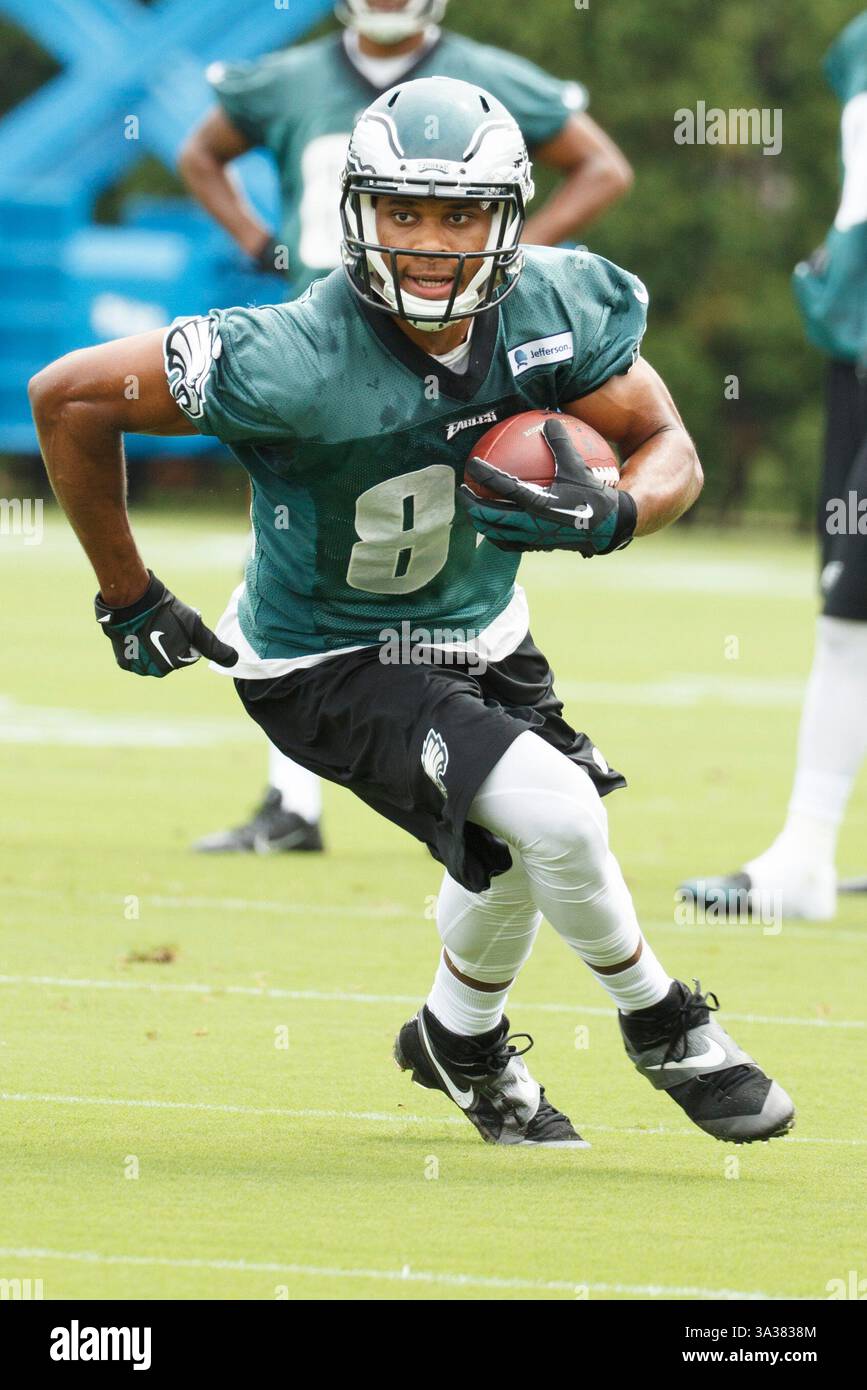 26 luglio 2014: Il wide receiver dei Philadelphia Eagles Jordan Matthews (81) in azione durante il Philadelphia Eagles Training Camp al NovaCare Complex di Philadelphia, Pennsylvania. (Immagine di credito: © Chris Szagola/Cal Sport Media/ZUMAPRESS.com) Foto Stock
