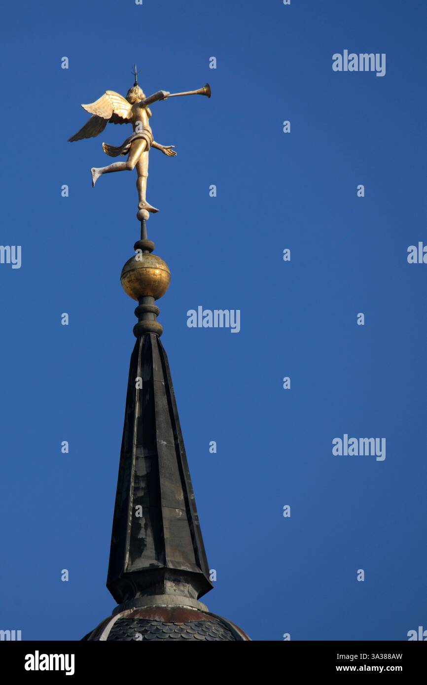 Francia, regione Hauts-de-France, dipartimento somme, Amiens, il campanile, dettaglio del coronamento non utilizzare le cartoline. Credito: Gilles Targat/Photo12 Foto Stock