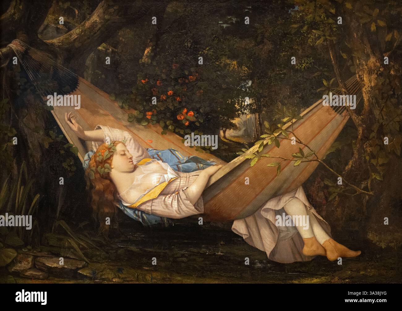 Pittura Gustave Courbet; Courbet l'amaca; 1844; pittore realista francese del XIX secolo; olio su tela; Collezione Oskar Reinhart Foto Stock