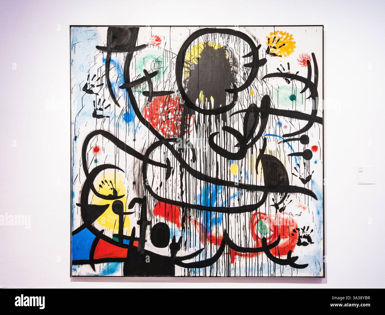 "Mai 1968" di Joan Miró, nella Fundació Joan Miró di Barcellona, Spagna. Foto Stock