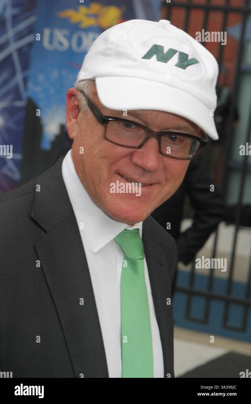 9 settembre 2014 - New York, New York, Stati Uniti - WOODY JOHNSON. Celebrità alla finale maschile degli US Open di tennis .allo stadio Arthur Ashe 9-8-2014. / Photos 2014 (immagine di credito: © John Barrett/Globe Photos/ZUMA Wire) Foto Stock