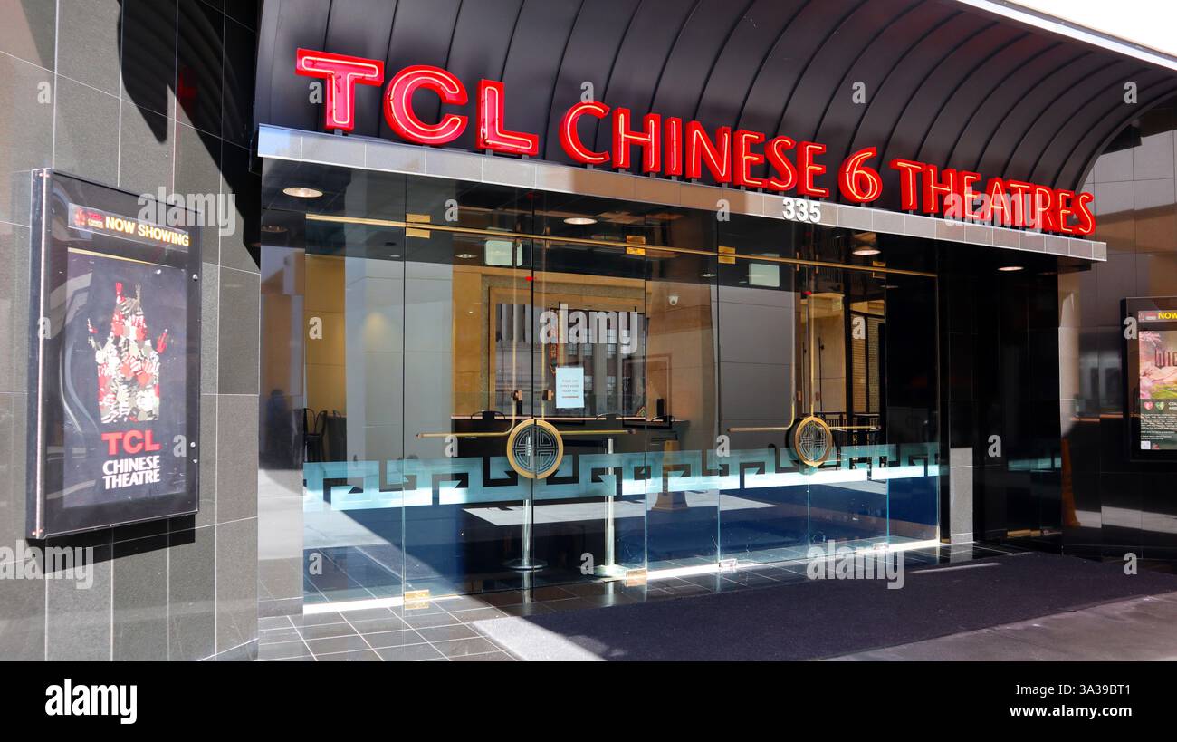 Hollywood (Los Angeles), California: Grauman's TCL Chinese Theatre presso OVATION Hollywood su Hollywood Blvd Foto Stock