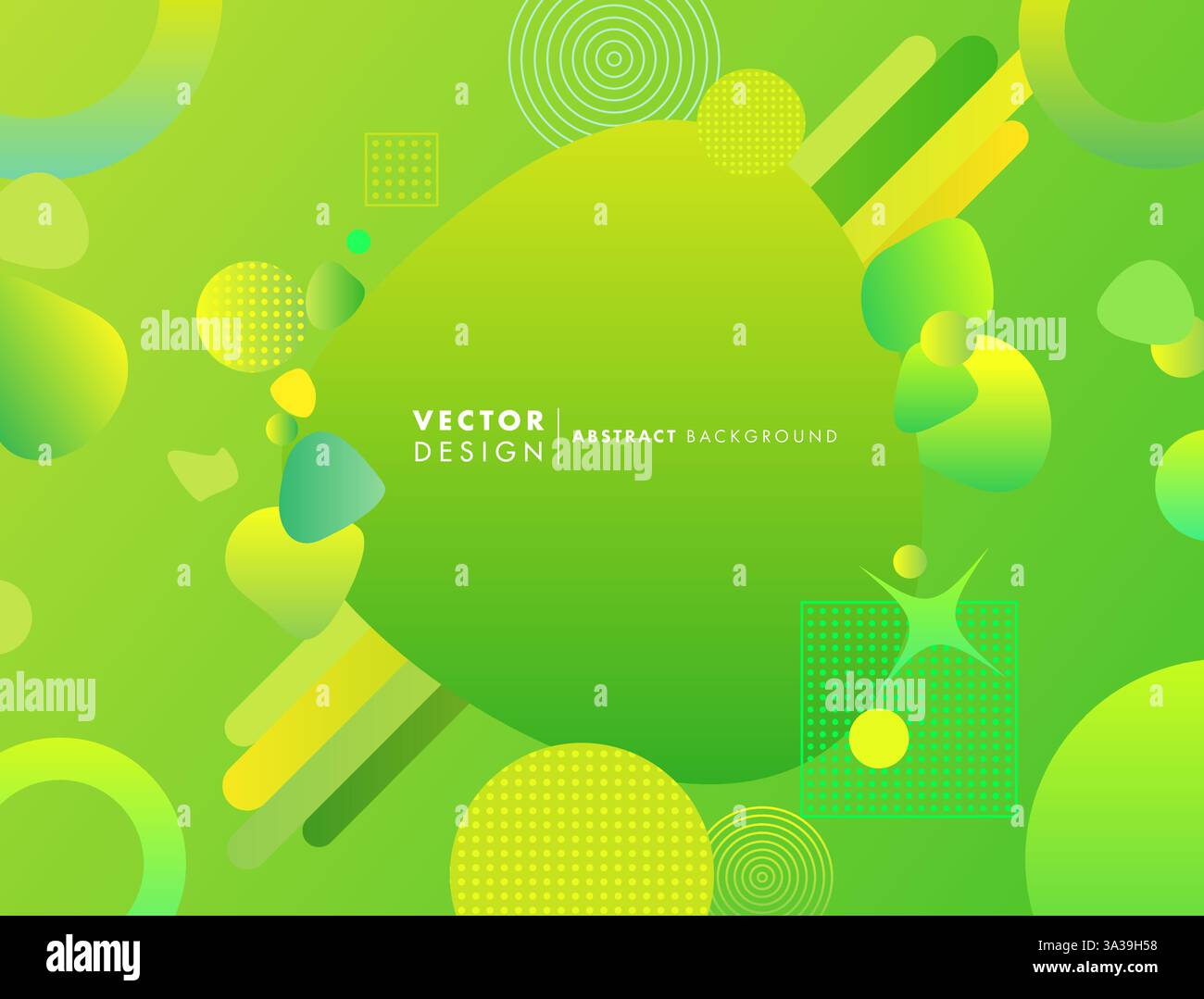 Sfondo verde astratto con forme geometriche. Concetto di stile di branding aziendale. Design della copertina con spazio di copia. Modello modificabile. Sfondo alla moda. Illustrazione Vettoriale