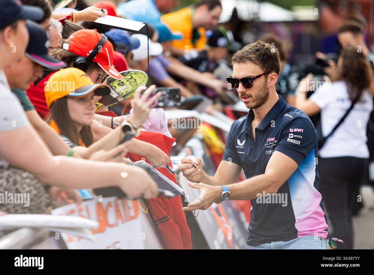 GASLY Pierre (fra), Alpine F1 Team A525, ritratto durante il Gran Premio d'Australia di Formula 1 Louis Vuitton 2025, 1° round del Campionato del mondo di Formula 1 FIA 2025 dal 14 al 16 marzo 2025 sull'Albert Park Grand Prix Circuit di Melbourne, Australia Foto Stock