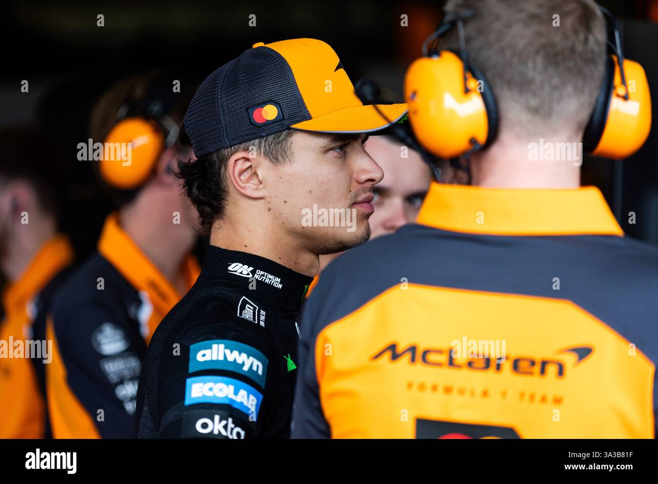 NORRIS Lando (gbr), McLaren F1 Team MCL39, ritratto durante il Gran Premio d'Australia di Formula 1 Louis Vuitton 2025, 1° round del Campionato del mondo di Formula 1 FIA 2025 dal 14 al 16 marzo 2025 sull'Albert Park Grand Prix Circuit, a Melbourne, Australia Foto Stock