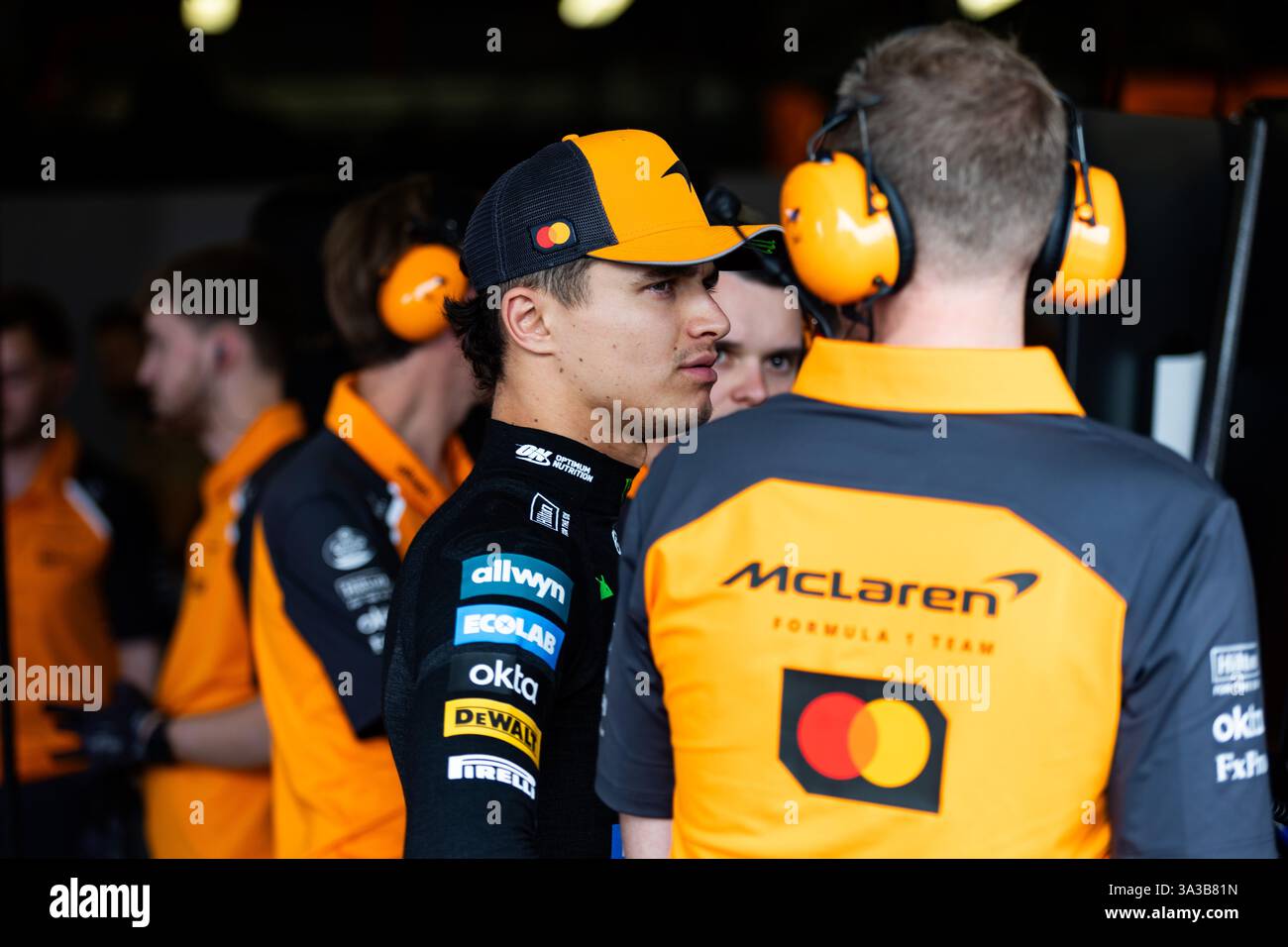 NORRIS Lando (gbr), McLaren F1 Team MCL39, ritratto durante il Gran Premio d'Australia di Formula 1 Louis Vuitton 2025, 1° round del Campionato del mondo di Formula 1 FIA 2025 dal 14 al 16 marzo 2025 sull'Albert Park Grand Prix Circuit, a Melbourne, Australia Foto Stock