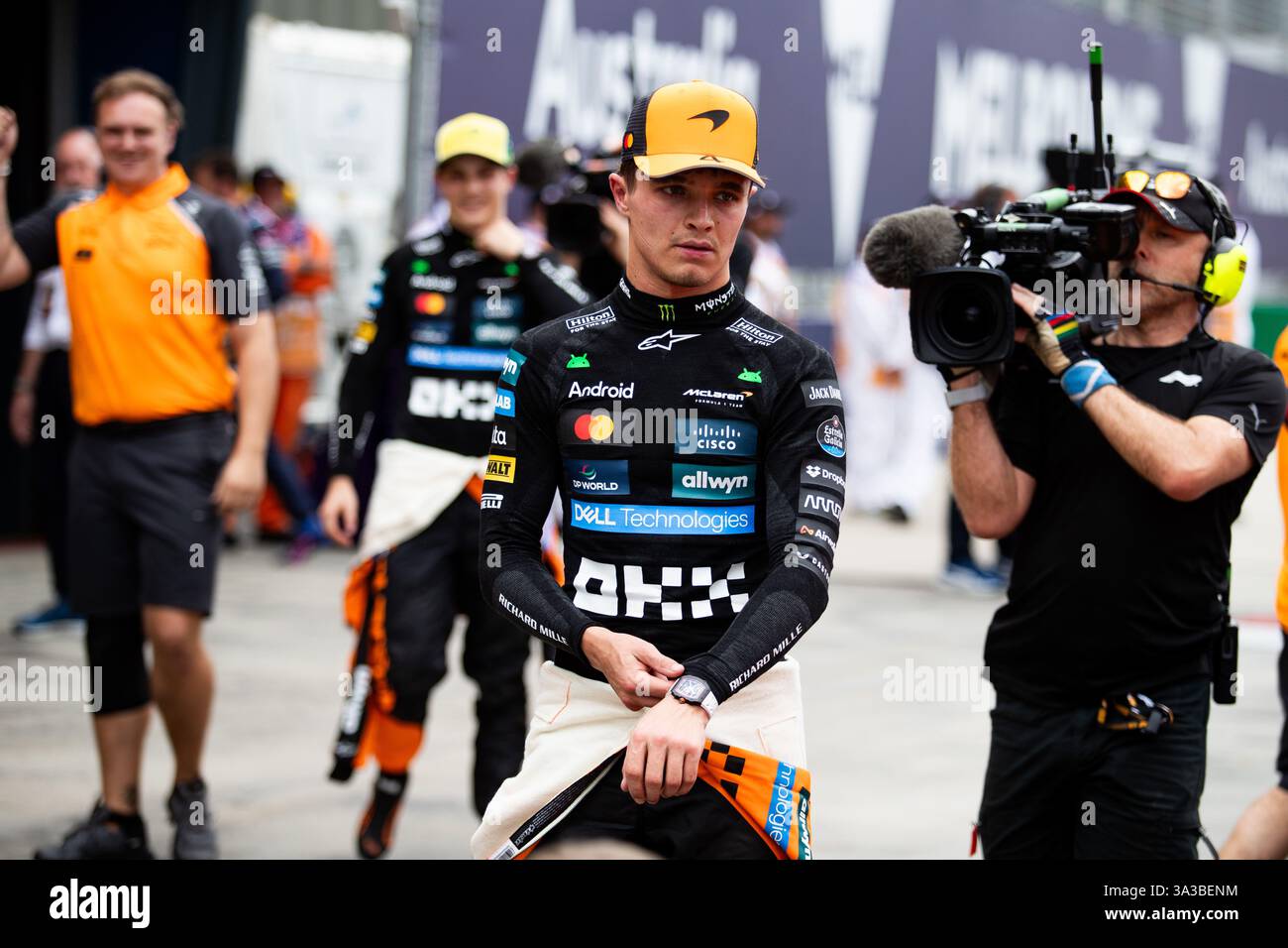 NORRIS Lando (gbr), McLaren F1 Team MCL39, ritratto durante il Gran Premio d'Australia di Formula 1 Louis Vuitton 2025, 1° round del Campionato del mondo di Formula 1 FIA 2025 dal 14 al 16 marzo 2025 sull'Albert Park Grand Prix Circuit, a Melbourne, Australia Foto Stock