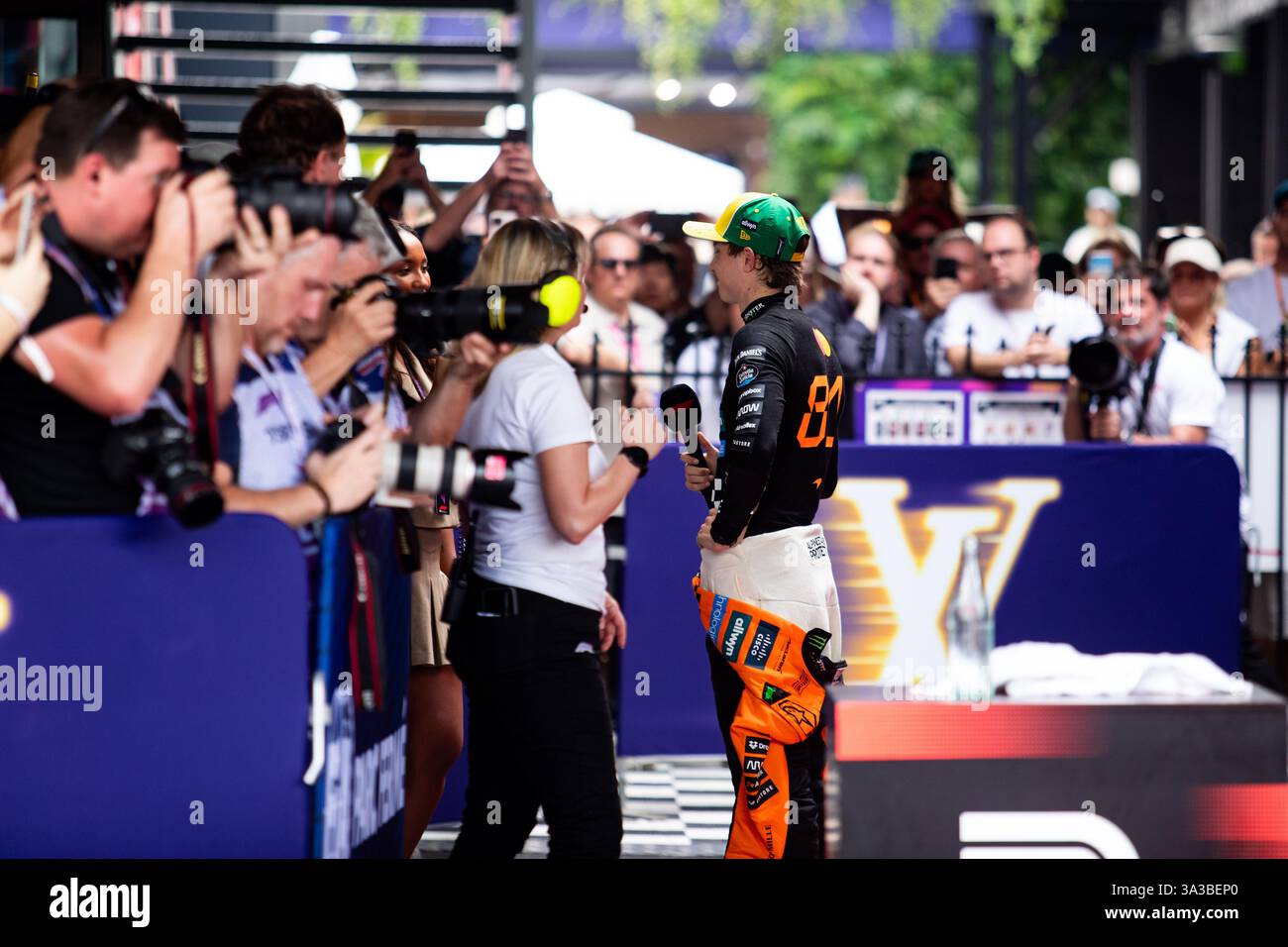 PIASTRI Oscar (aus), McLaren F1 Team MCL39, ritratto durante il Gran Premio d'Australia di Formula 1 Louis Vuitton 2025, 1° round del Campionato del mondo di Formula 1 FIA 2025 dal 14 al 16 marzo 2025 sull'Albert Park Grand Prix Circuit, a Melbourne, Australia Foto Stock