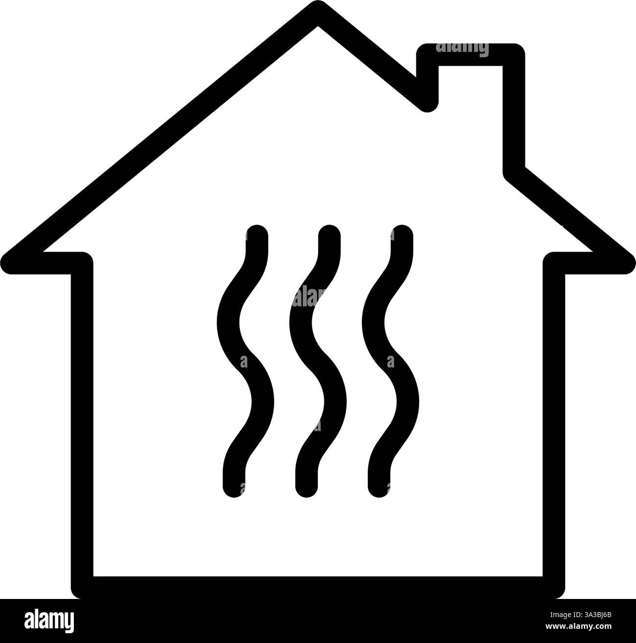 Icona riscaldamento casa Design semplice Illustrazione Vettoriale Icona riscaldamento casa Design semplice Illustrazione Vettoriale