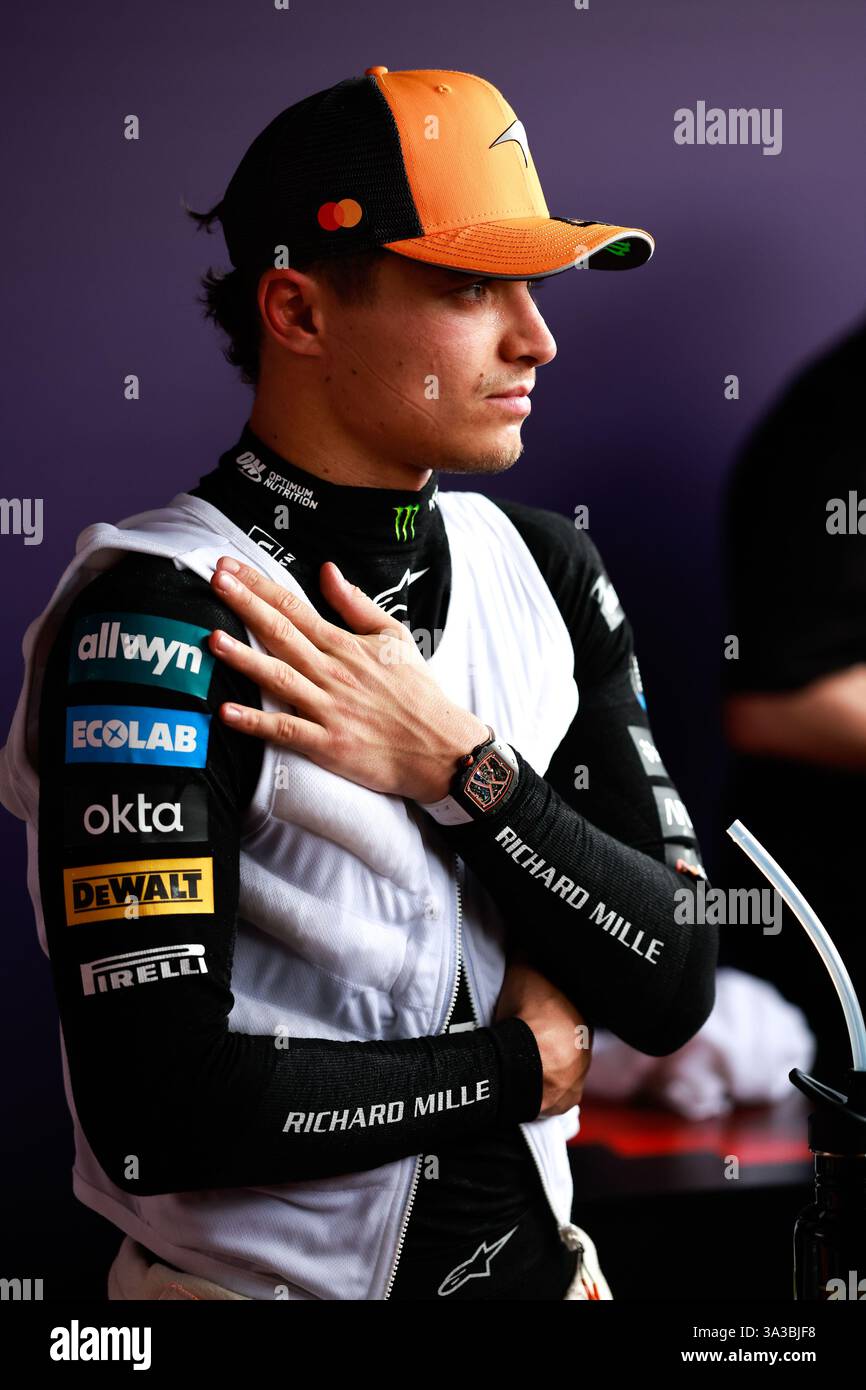 NORRIS Lando (gbr), McLaren F1 Team MCL39, ritratto durante il Gran Premio d'Australia di Formula 1 Louis Vuitton 2025, 1° round del Campionato del mondo di Formula 1 FIA 2025 dal 14 al 16 marzo 2025 sull'Albert Park Grand Prix Circuit, a Melbourne, Australia Foto Stock