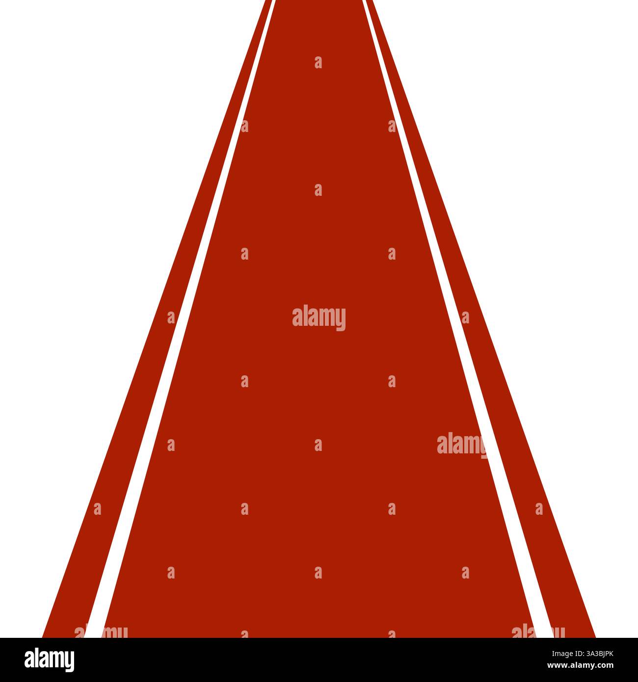 Tappeto rosso per VIP, percorso rosso che conduce all'infinito Illustrazione Vettoriale