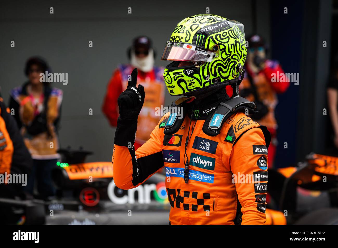 NORRIS Lando (gbr), McLaren F1 Team MCL39, ritratto durante il Gran Premio d'Australia di Formula 1 Louis Vuitton 2025, 1° round del Campionato del mondo di Formula 1 FIA 2025 dal 14 al 16 marzo 2025 sull'Albert Park Grand Prix Circuit, a Melbourne, Australia Foto Stock