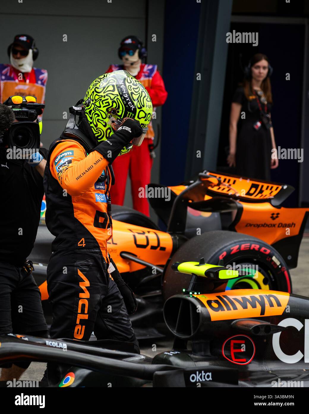 NORRIS Lando (gbr), McLaren F1 Team MCL39, ritratto durante il Gran Premio d'Australia di Formula 1 Louis Vuitton 2025, 1° round del Campionato del mondo di Formula 1 FIA 2025 dal 14 al 16 marzo 2025 sull'Albert Park Grand Prix Circuit, a Melbourne, Australia Foto Stock