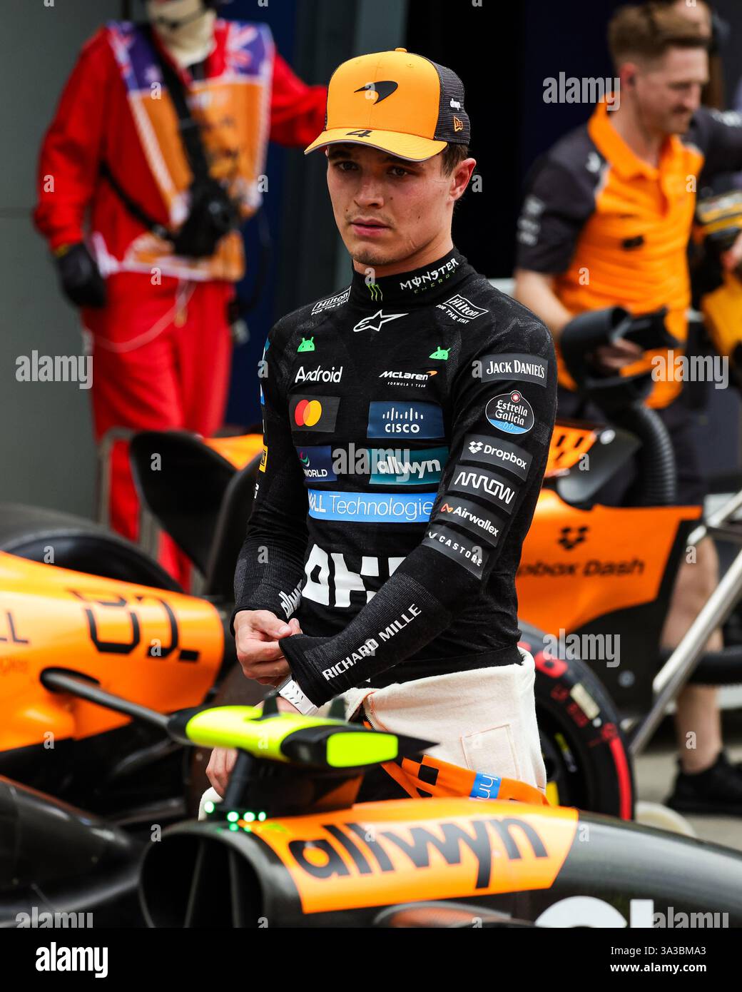 NORRIS Lando (gbr), McLaren F1 Team MCL39, ritratto durante il Gran Premio d'Australia di Formula 1 Louis Vuitton 2025, 1° round del Campionato del mondo di Formula 1 FIA 2025 dal 14 al 16 marzo 2025 sull'Albert Park Grand Prix Circuit, a Melbourne, Australia Foto Stock