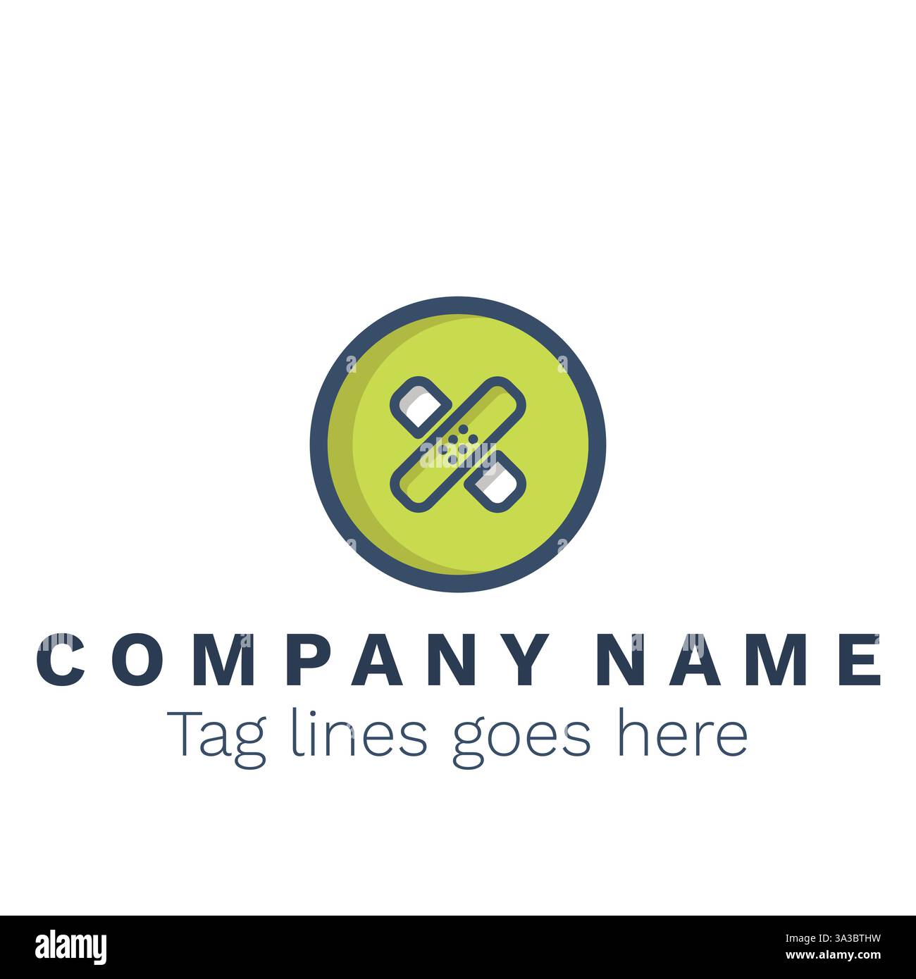 Design del logo medico completamente modificabile Illustrazione Vettoriale