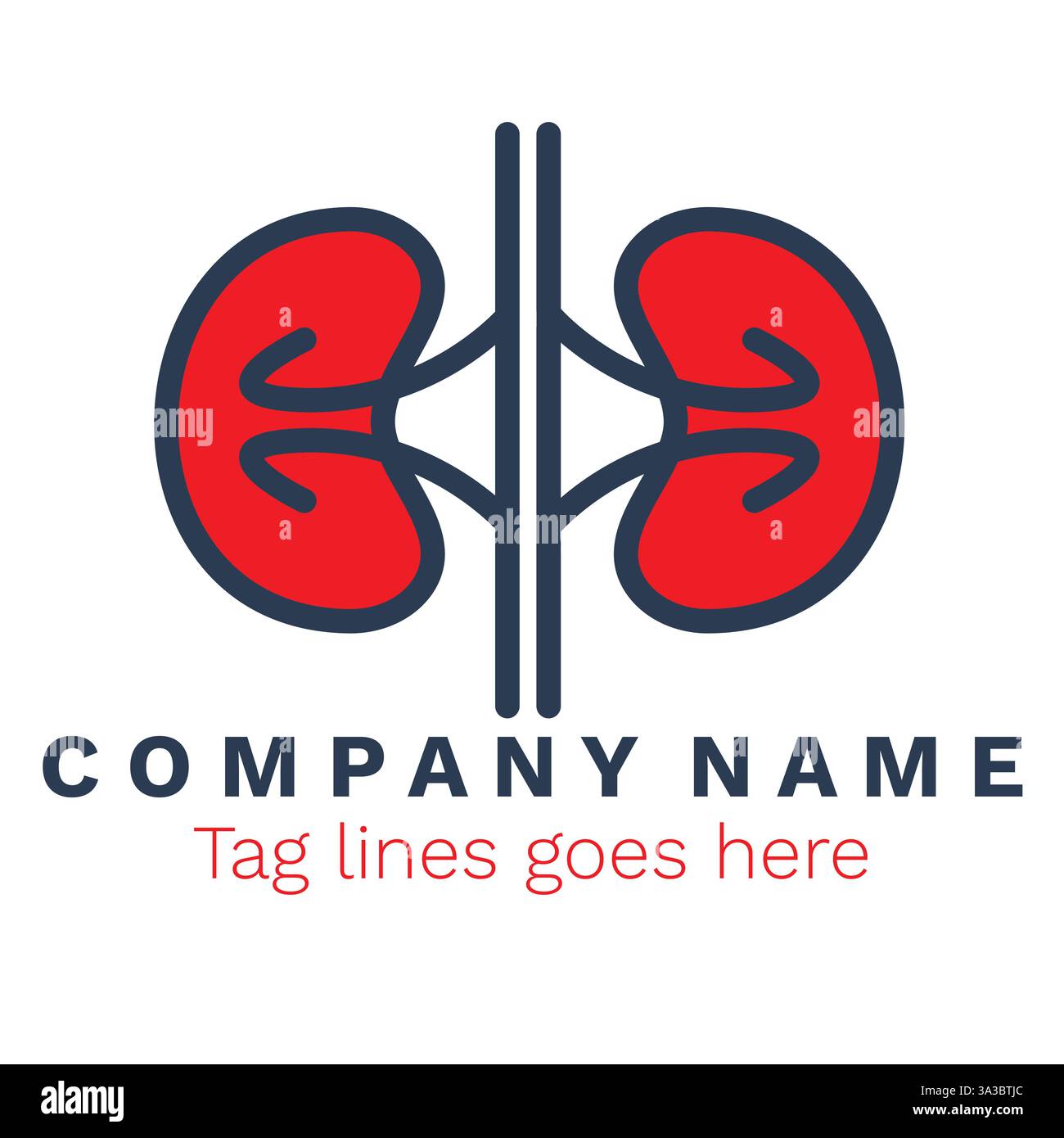 Design del logo medico completamente modificabile Illustrazione Vettoriale