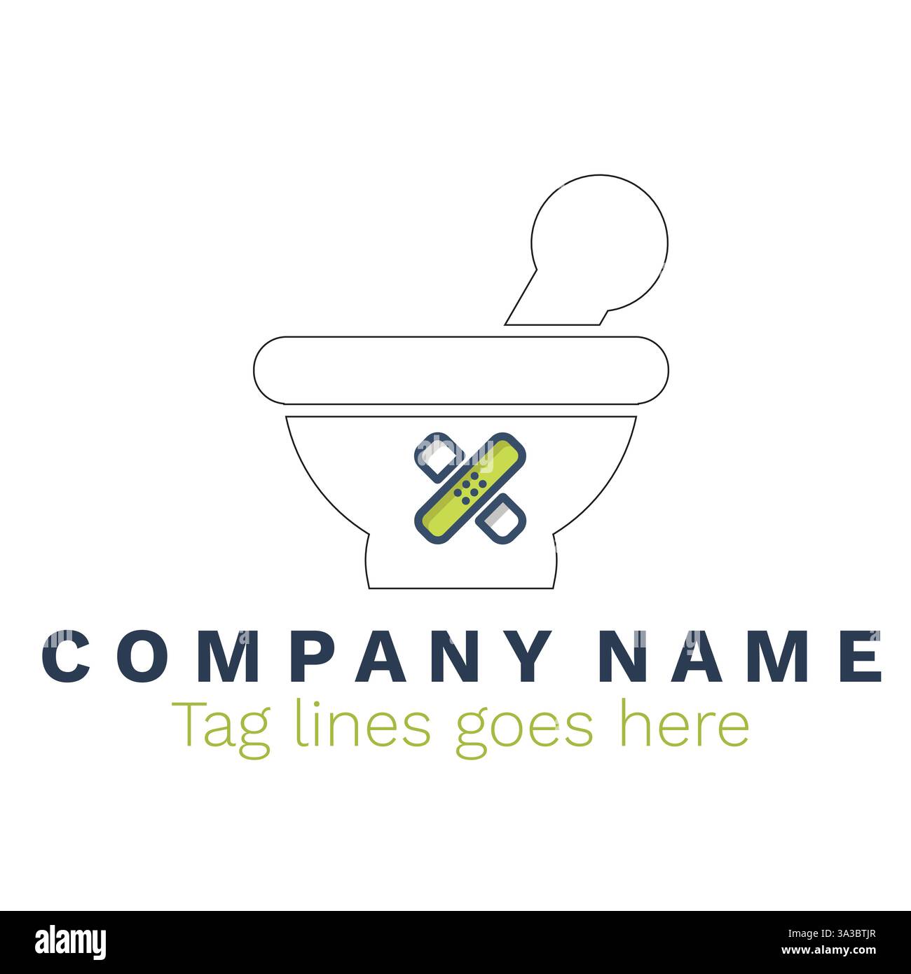 Design del logo medico completamente modificabile Illustrazione Vettoriale