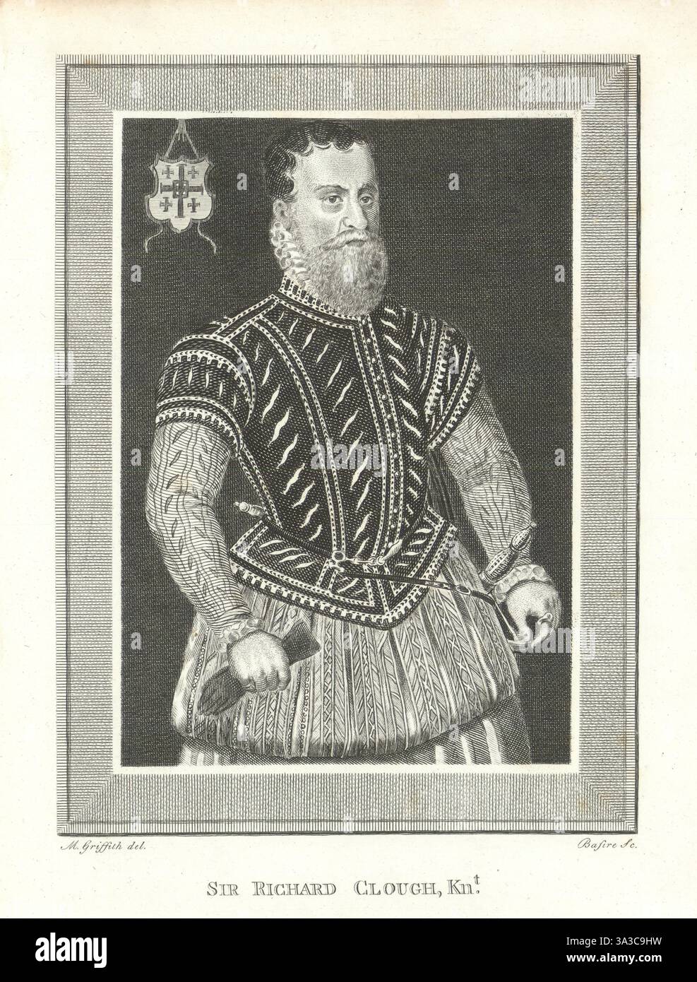 Sir Richard Clough. Rotta commerciale stabilita tra Londra e Anversa 1793 Foto Stock