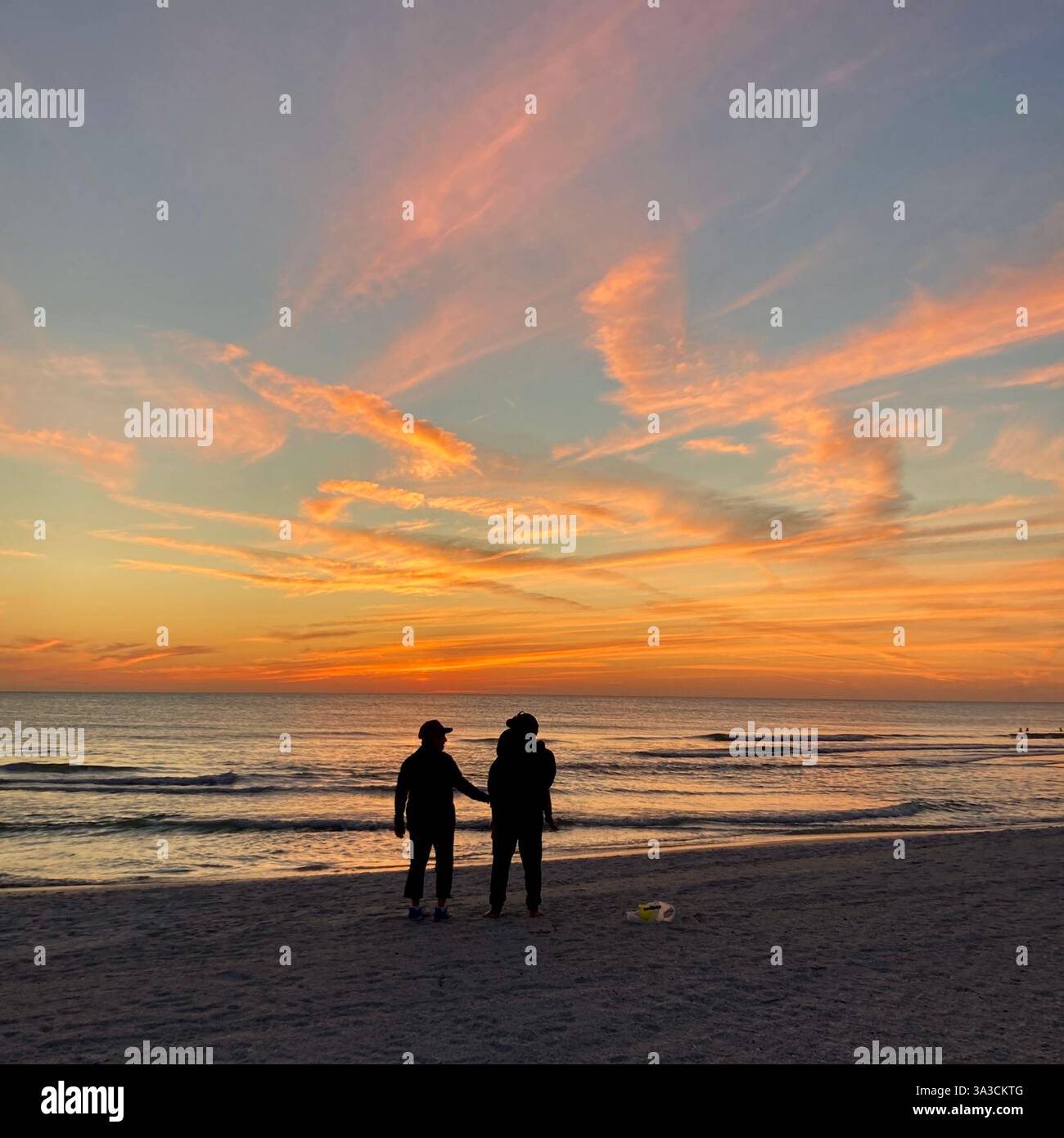 Tramonto sull'isola Anna Maria, Florida, Stati Uniti Foto Stock