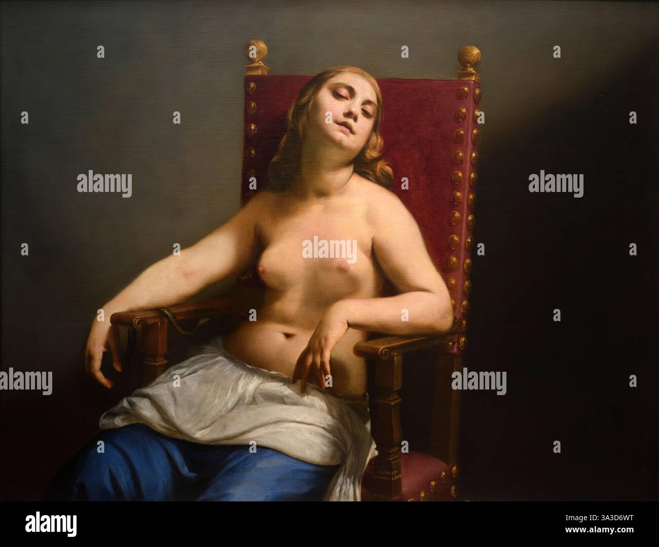 Guido Cagnacci (1601 - 1663), la morte di Cleopatra, ca. 1660-1662. La morte di Cleopatra. Olio su tela. Foto Stock