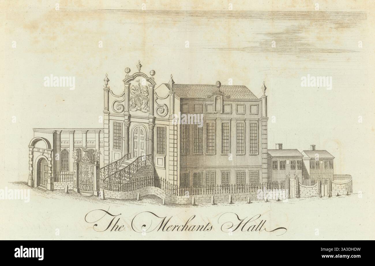 Merchant's Hall, Bristol. Abbattuto 1783. Society of Merchant Venturers 1789 Foto Stock
