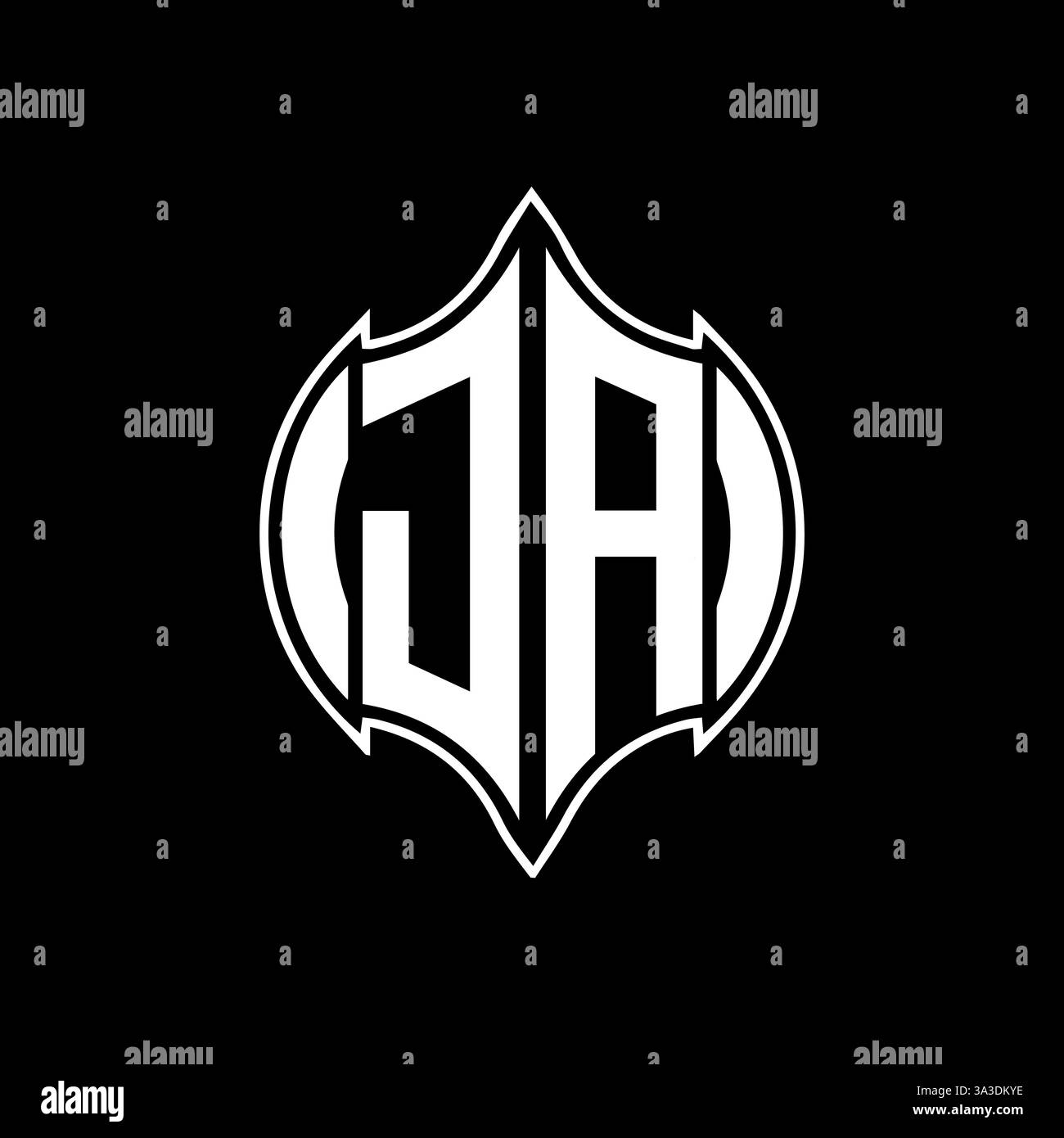 Design esclusivo e moderno con iniziali geometriche astratte, lettera vettoriale e logo. Logo monogramma JA. Illustrazione Vettoriale