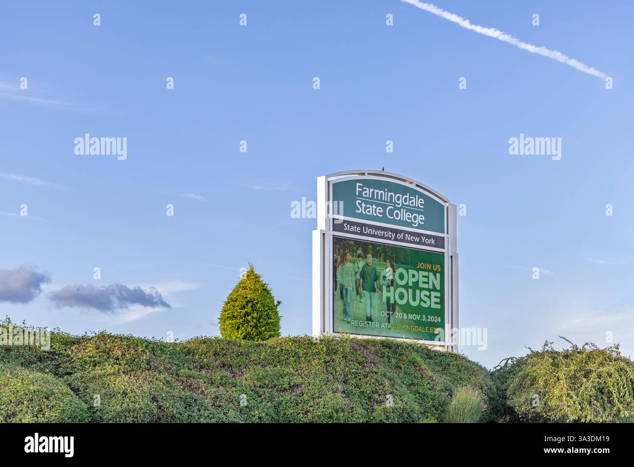 bacheca digitale per il farmingdale state college Foto Stock