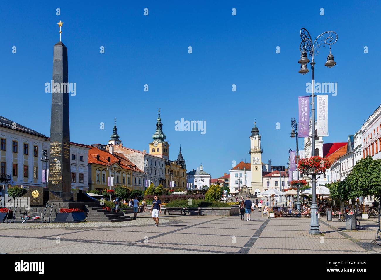Memoriale di guerra in Piazza SNP, Banska Bystrica, Slovacchia Foto Stock
