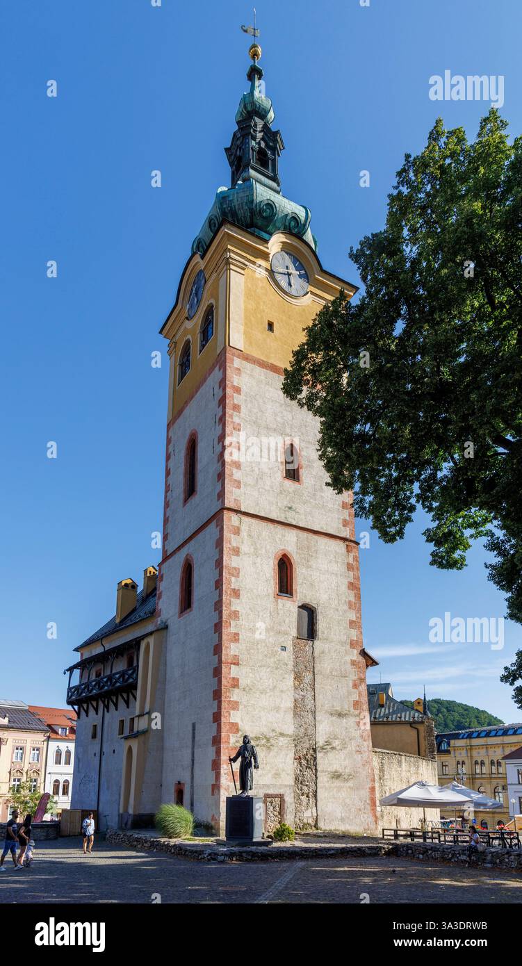 Torre dell'orologio, Banska Bystrica, Slovacchia Foto Stock