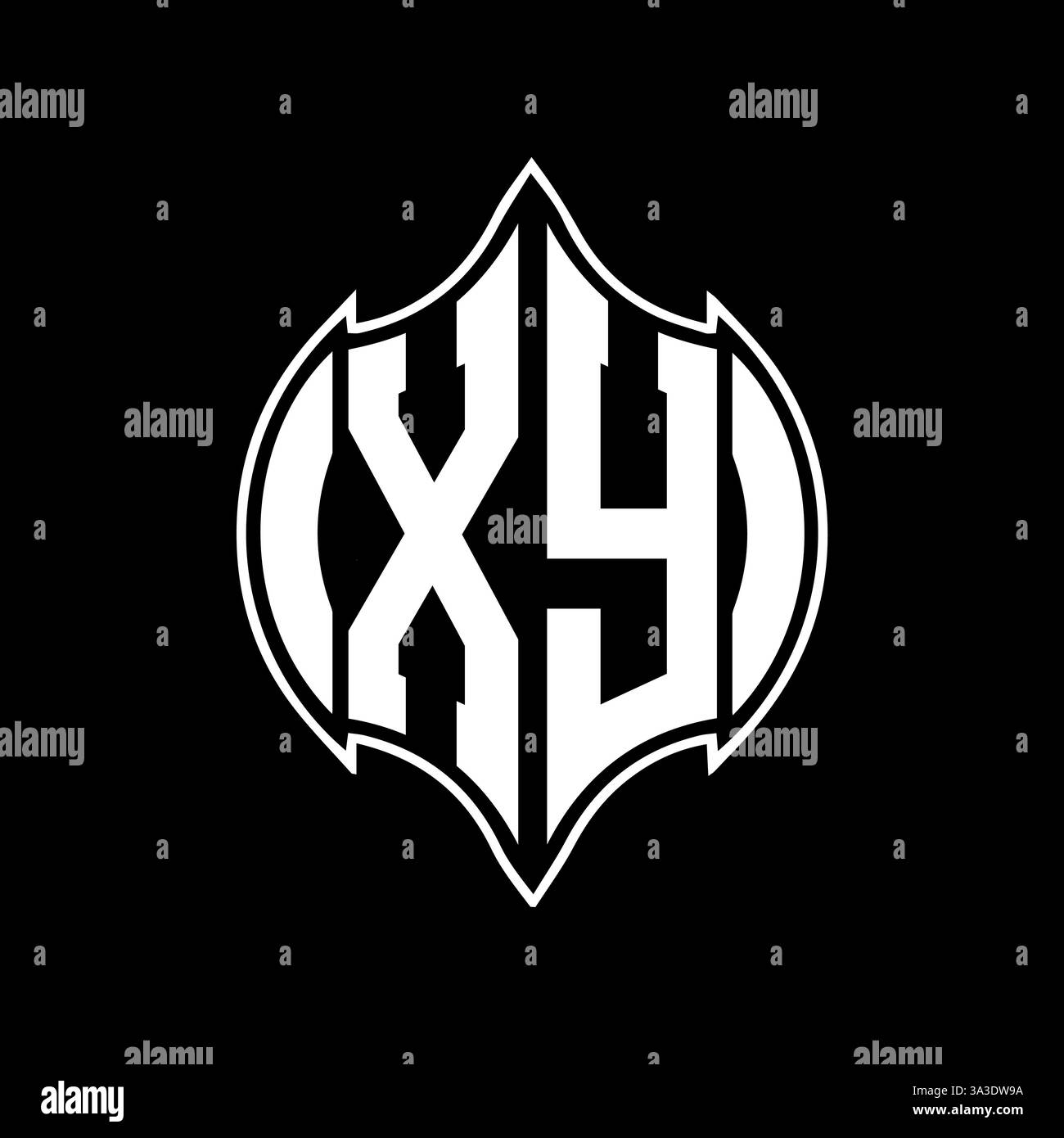 Design esclusivo di XY, con iniziali geometriche astratte e piatte, lettera vettoriale e logo. Illustrazione Vettoriale